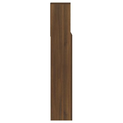 vidaXL sengegavl med opbevaring 140x19x103,5 cm brun egetræsfarve