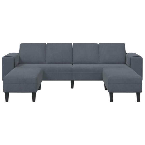 vidaXL Stue Sofa 3 pcs M&oslash;rkegr&aring;