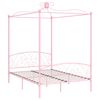 vidaXL sengestel til himmelseng 120 x 200 cm metal pink