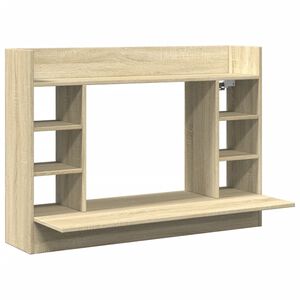 vidaXL v&aelig;gh&aelig;ngt skrivebord 105x48x75 cm konstrueret tr&aelig; sonoma-eg