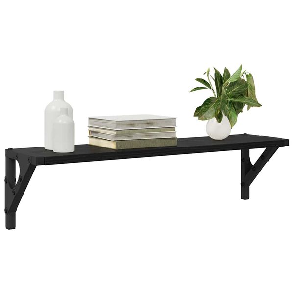 vidaXL V&aelig;ghylder 2 pcs Sort eg 60 x 15 x 15,5 cm Konstrueret tr&aelig;