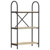 vidaXL Bogreol 3 niveauer 60 x 30 x 109 cm Konstrueret tr&aelig; Sonoma eg