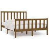 vidaXL sengeramme 140x190 cm massivt tr&aelig; gyldenbrun