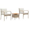 vidaXL Have s&aelig;t Beige polyrattan