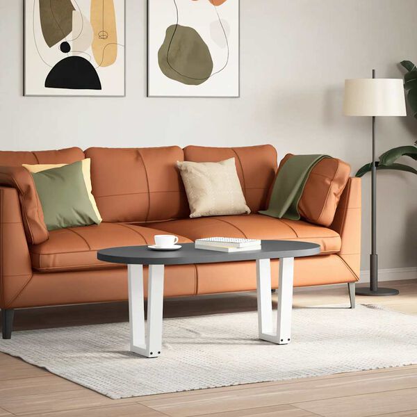 vidaXL sofabordsben V-formet 2 stk. hvid 28 x (42-43,3) cm st&aring;l