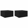 vidaXL Natskab 2 stk. Sort eg 35 x 35 x 20 cm Konstrueret tr&aelig;