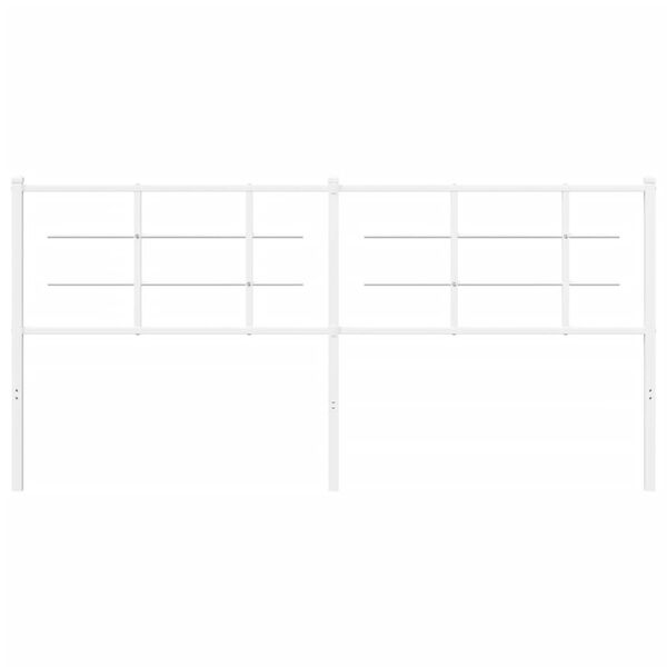 vidaXL sengegavl 180 cm metal hvid