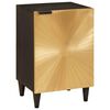 vidaXL Badev&aelig;relsesskab Sort og Guld 38 x 33 x 58 cm Massivt mangotr&aelig;