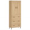 vidaXL h&oslash;jskab 69,5x34x180 cm konstrueret tr&aelig; sonoma-eg