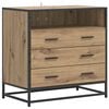vidaXL Skuffeskab 3-Skuffe Artisan-eg 70 x 41 x 70 cm Konstrueret tr&aelig;