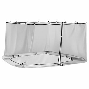 vidaXL Myggenet til pavillon 220 mesh Sort 4,5 x 3 x 2 m Polyester