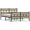 vidaXL sengeramme uden madras 140x200 cm metal sonoma-eg