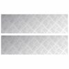 vidaXL Trappe Tread Rektangul&aelig;r 2 pcs S&oslash;lv 70 x 20 cm Aluminium