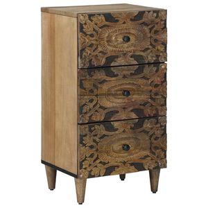 vidaXL Sideboard Brun 40 x 33,5 x 75 cm Massivt mangotr&aelig;