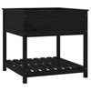 vidaXL plantekasse med hylde 82,5x82,5x81 cm massivt fyrretr&aelig; sort