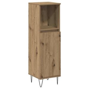 vidaXL badev&aelig;relsesskab 30x30x100 cm konstrueret tr&aelig; kunsteg