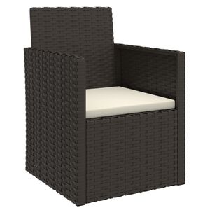 vidaXL havestol med hynde polyrattan sort