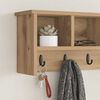 vidaXL V&aelig;gmonteret Jakkeholder med hylde artisan eg 75 x 16 x 26 cm