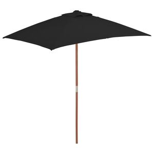 vidaXL haveparasol 150x200 cm tr&aelig;stang sort