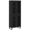 vidaXL Highboard 2 stk. Sort eg 69,5 x 34 x 180 cm Konstrueret tr&aelig;