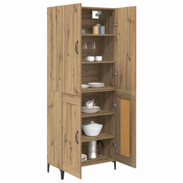 vidaXL Highboard Artisan Egetr&aelig; 69,5 x 34 x 180 cm Konstrueret tr&aelig;