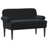vidaXL L&aelig;nestol med knap tufting Sort 120 x 66 x 78 cm Velour (V)