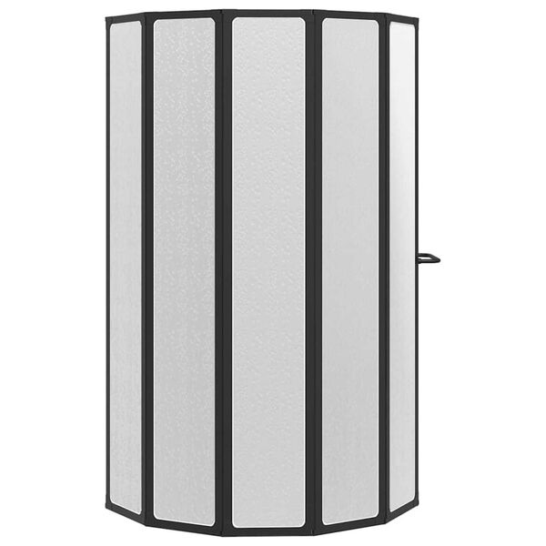 vidaXL Brusevæg Andet Sort 168 x 140 cm Aluminium