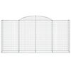 vidaXL buede gabionkurve 3 stk. 300x50x140/160 cm galvaniseret jern