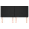 vidaXL sengegavl sort 180x5x118/128 cm kunstl&aelig;der