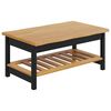 VidaXL Sofabord EKAI Sort 100 x 60 x 45,5 cm Massivt fyrretr&aelig;
