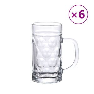 vidaXL ølglas 6 stk. med håndtag 500 ml