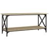 vidaXL sofabord 100x45x45 cm konstrueret tr&aelig; og jern sonoma-eg