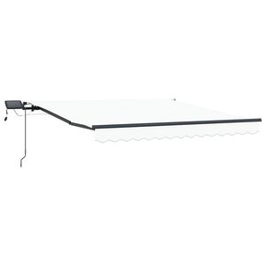 vidaXL Udtr&aelig;kkelig markise Hvid 300 x 250 cm Stof og aluminium