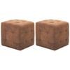 vidaXL puf 2 stk. 30 x 30 x 30 cm imiteret ruskind brun