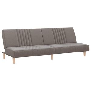 vidaXL sovesofa stof gr&aring;brun