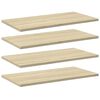 vidaXL boghylder 4 stk. 60x30x1,5 cm konstrueret tr&aelig; sonoma-eg