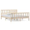 vidaXL sengeramme 140x190 cm massivt tr&aelig;