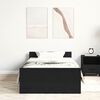vidaXL sengeramme 100x200 cm uden madras konstrueret tr&aelig; sort eg