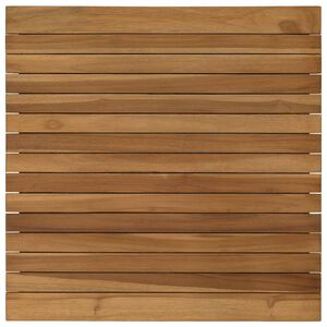 vidaXL Bordplade 60 x 60 x 3,5 cm Firkantet Massiv Teaktr&aelig; Naturfarvet
