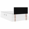 vidaXL Opbevaringsseng med madras Ren Hvid 120 x 200 cm Faux l&aelig;der