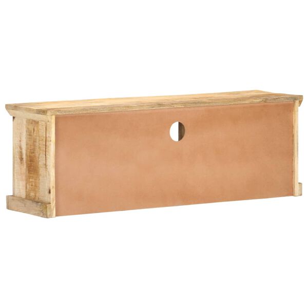 vidaXL tv-skab 120x30x40 cm massivt mangotræ og naturligt rørflet
