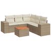 vidaXL sofas&aelig;t til haven 6 dele med hynder polyrattan beige