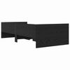 vidaXL Sengestel med skuffe Sort eg 90 x 190 cm Massiv fyrretr&aelig;