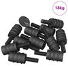 vidaXL Afstandsskrue 4865 pcs Sort M4 Gummi og st&aring;l