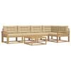 vidaXL Udend&oslash;rs sofagruppe 6 stk. Hvid og Beige Polyester