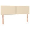 vidaXL sengegavle 2 stk. 72x5x78/88 cm stof cremefarvet
