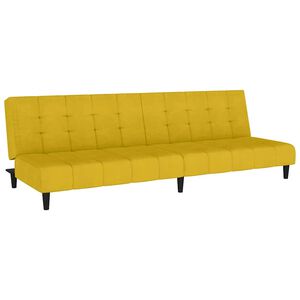 vidaXL 2-personers sovesofa fl&oslash;jl gul