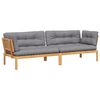 vidaXL hj&oslash;rnemoduler til pallesofa 2 stk. med hynder massivt akacietr&aelig;