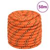 vidaXL tovv&aelig;rk til b&aring;d 16 mm 50 m polypropylen orange