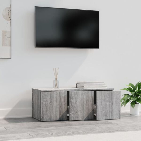 vidaXL tv-bord 80x34x30 cm konstrueret træ grå sonoma-eg